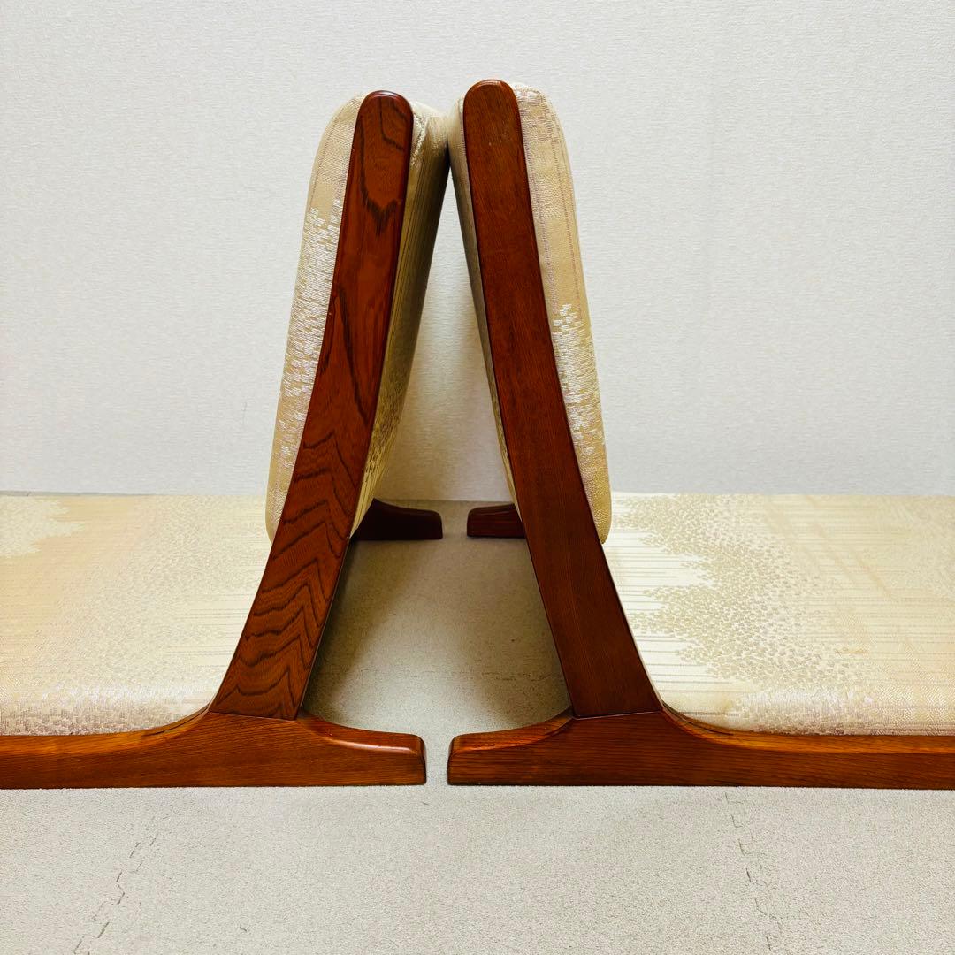 【希少】カリモク 座椅子　折りたたみ 木製　和室 和家具 和風　2脚セット