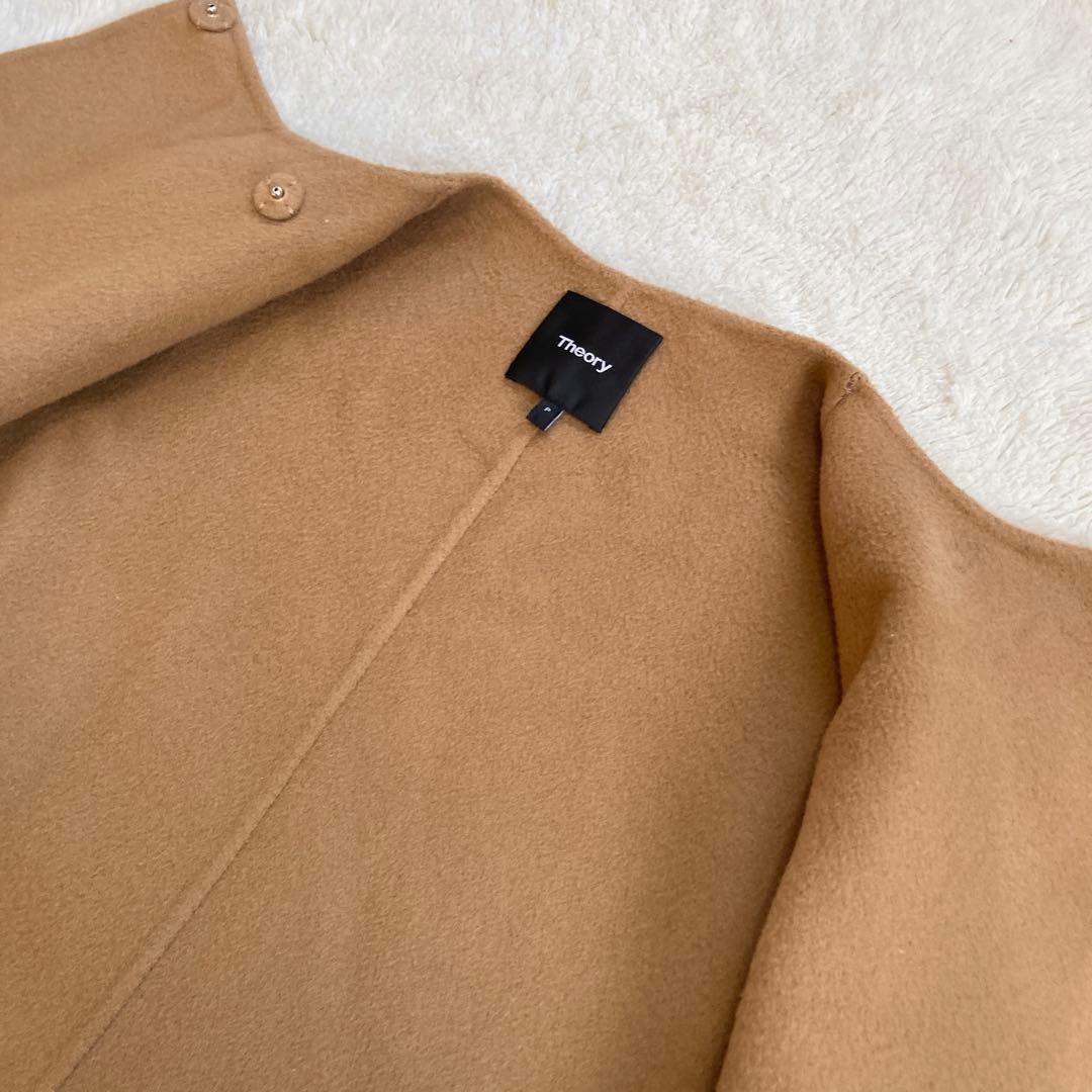 極美品・近年モデル✨Theory　ダブルフェイスロングコート　カシミヤ混