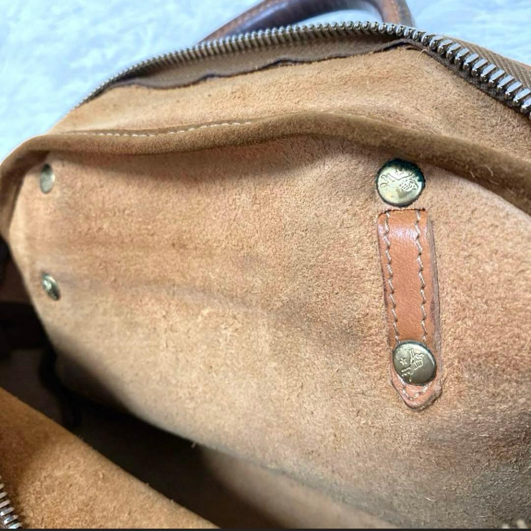 イルビゾンテ　ショルダーバッグ 2way ハンドバッグ　ミニボストン　ヌメ革 茶