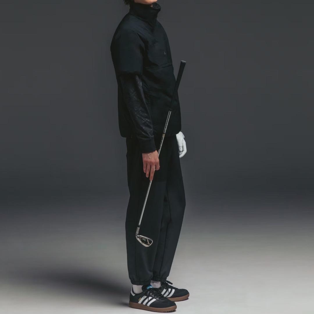 【L】秋冬 定価36,300円 アディダスゴルフ ハイネック半袖ダウンジャケット