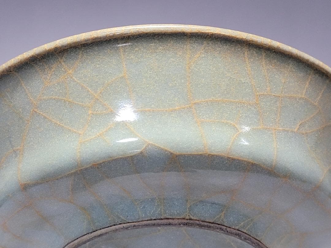 翡色 青釉 貫入 筆洗 宋元時代 幅約12.2cm