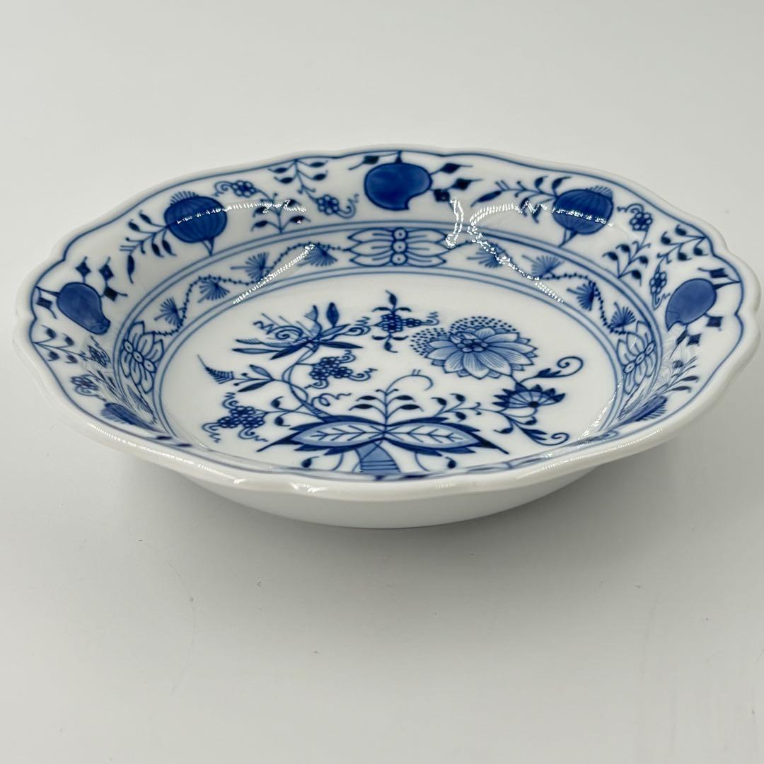 マイセン ブルーオニオン 深皿 デザート皿 17cm 2枚セット 未使用 箱あり