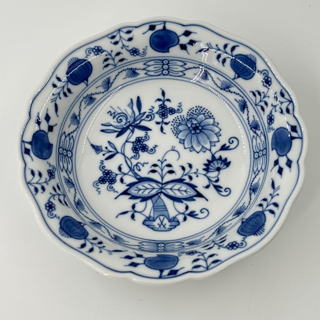 マイセン ブルーオニオン 深皿 デザート皿 17cm 2枚セット 未使用 箱あり