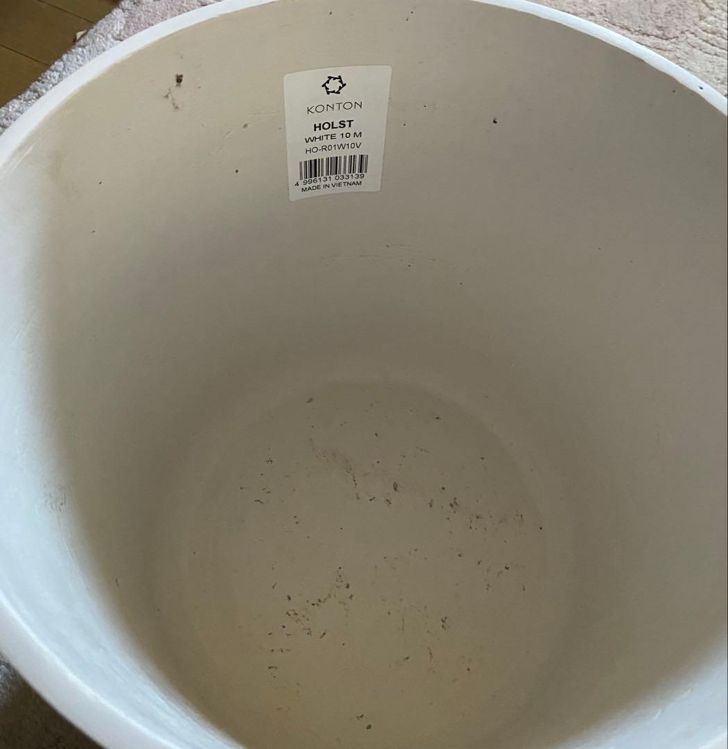 KONTON HOLST ホルスト　シリンダー　鉢カバー M 10号　ホワイト