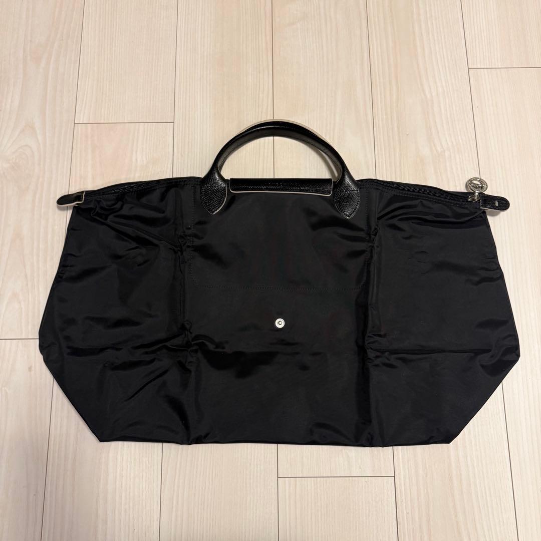 ロンシャン　ブラック ボストンバッグ