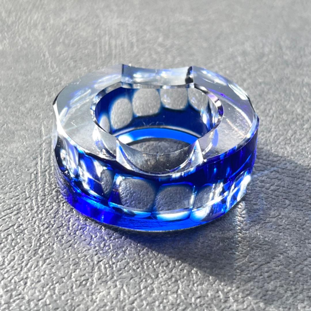 【美品】江戸切子 箸置き セット ガラス クリア