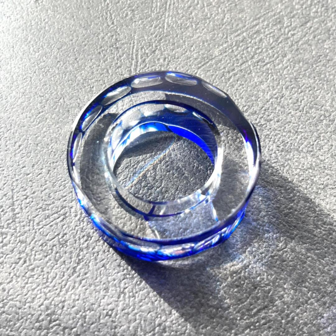 【美品】江戸切子 箸置き セット ガラス クリア