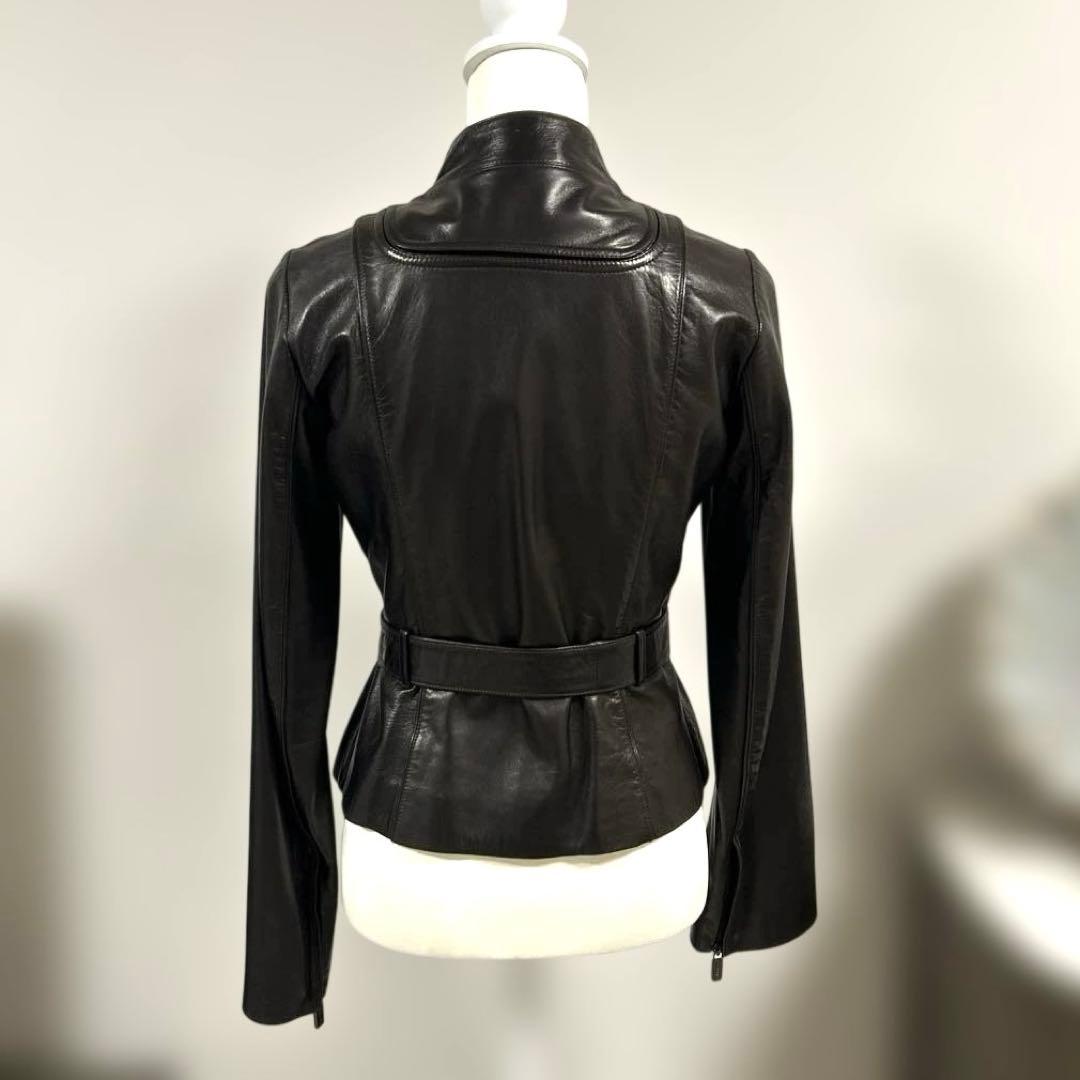 セリーヌ CELINE ダークブラウン　レザージャケット　38