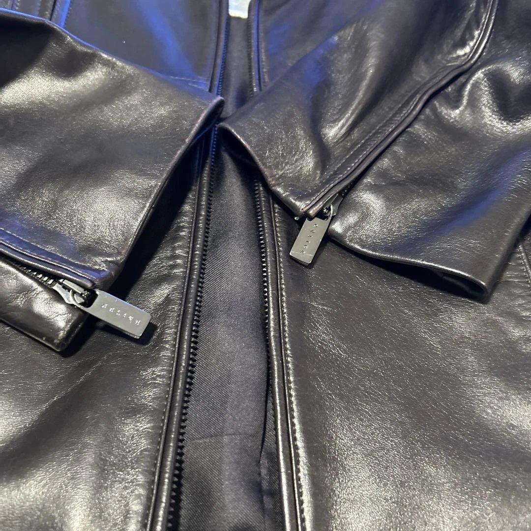 セリーヌ CELINE ダークブラウン　レザージャケット　38