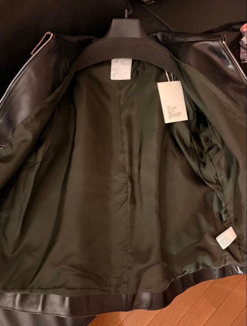 【ぷ様用】Ancellm レザージャケット＋カットソーブラックセット