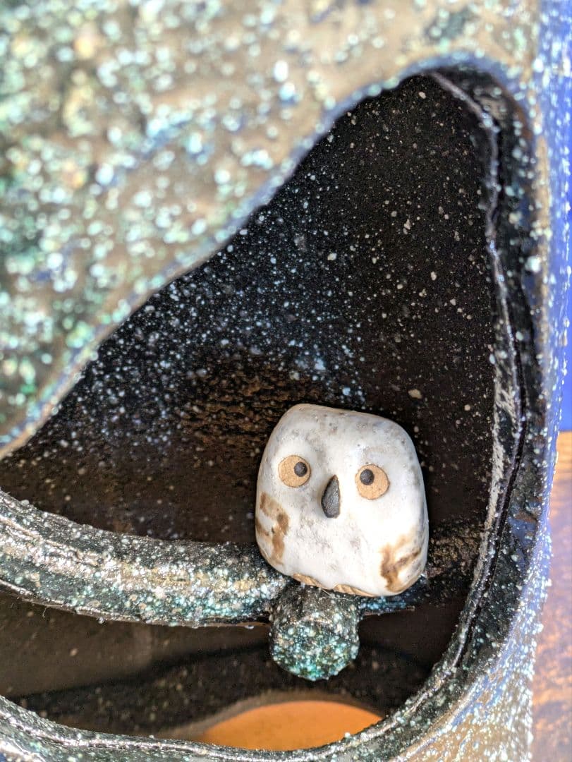 お値下げ❁信楽焼❁梟さんスタンドランプ❁