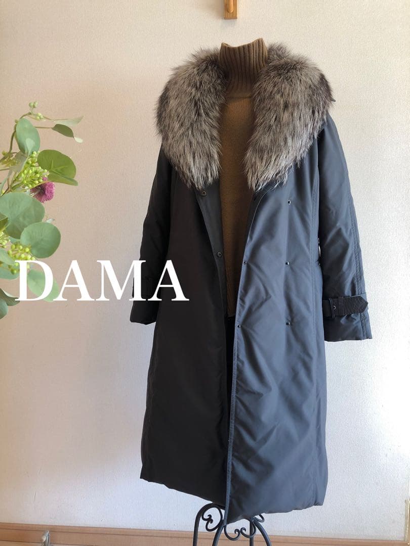 ダーマコレクション フォックスファー ダウンロングコート2way S〜M