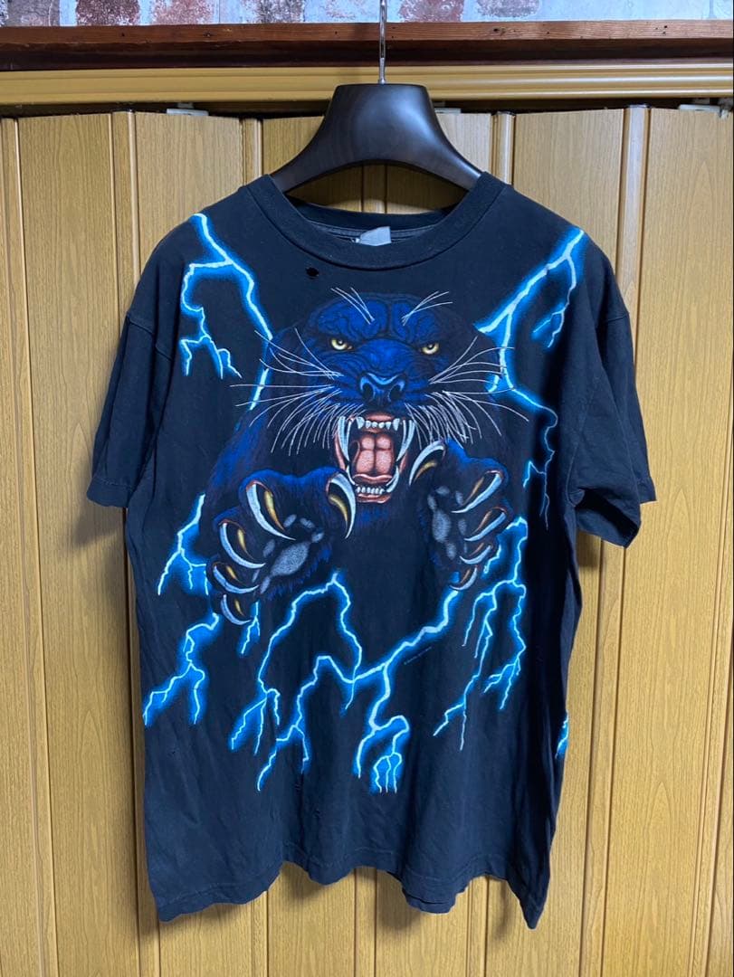 a*認様 【希少】90sアメリカンサンダー ヴィンテージTシャツ ブラックパンサ