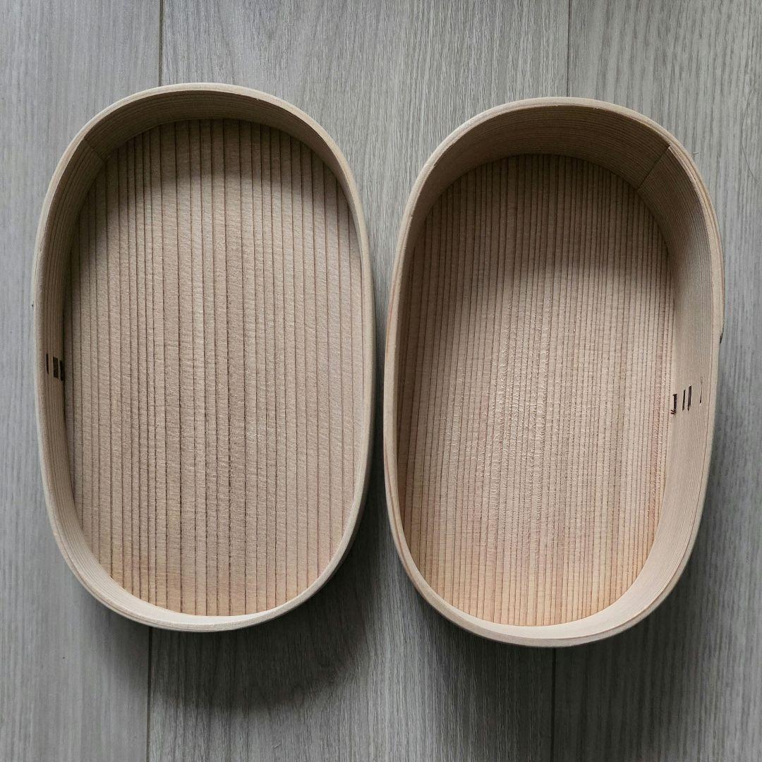 柴田慶信商店　小判弁当箱　中　曲げわっぱ