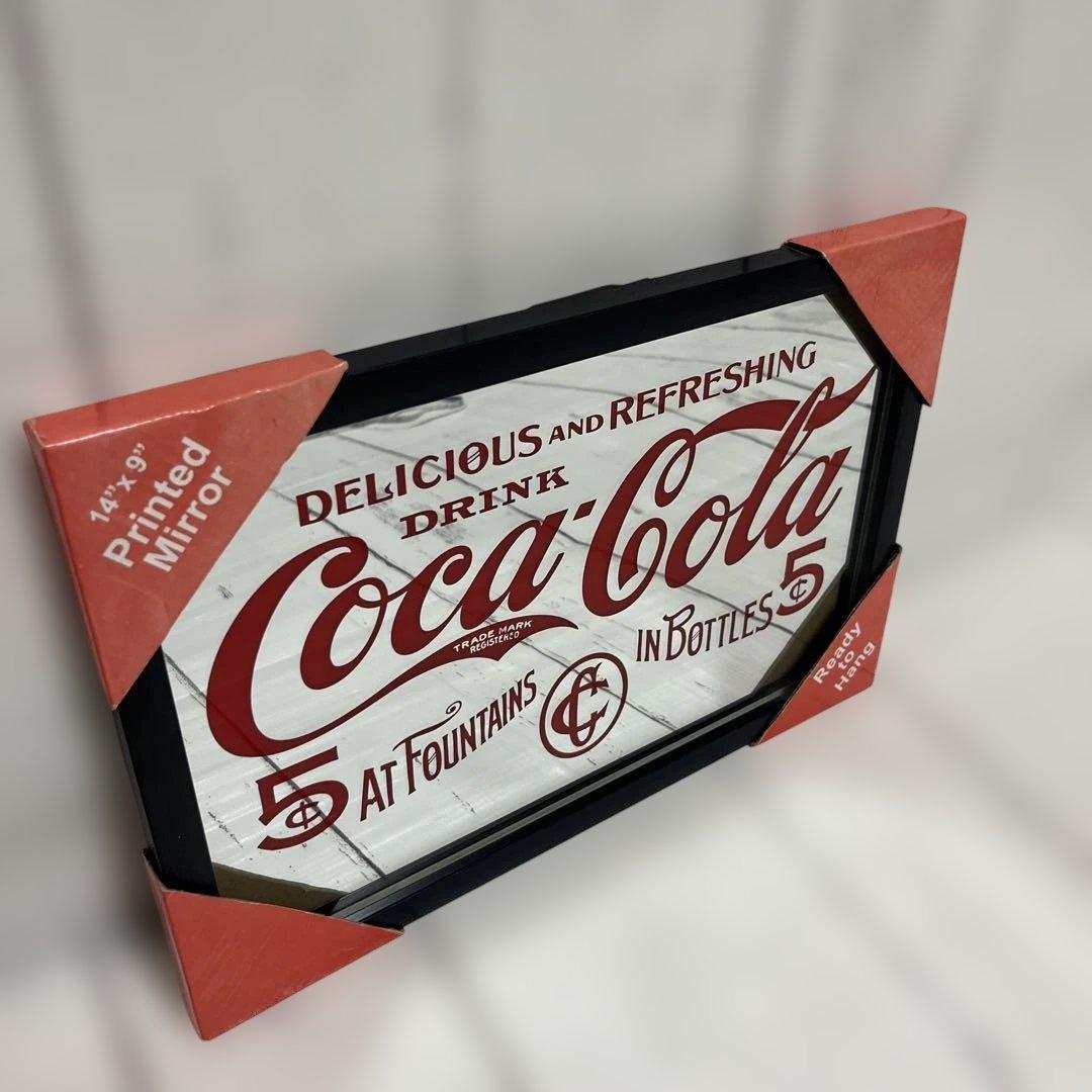Coca-Cola コカコーラ　パブミラー　コカ・コーラ　鏡　38cm×26cm