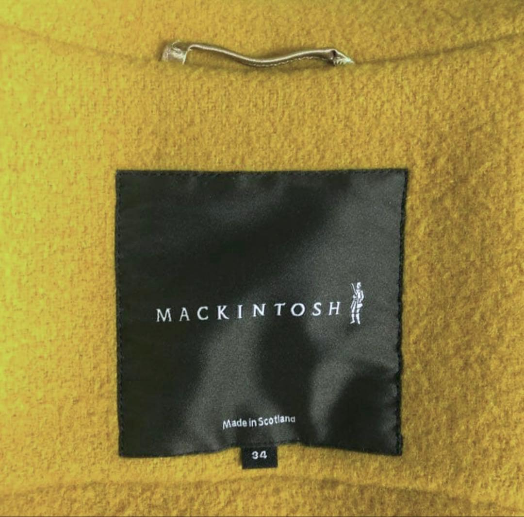 美品✨マッキントッシュ ダッフルコート イエロー 34 英国製 希少カラー