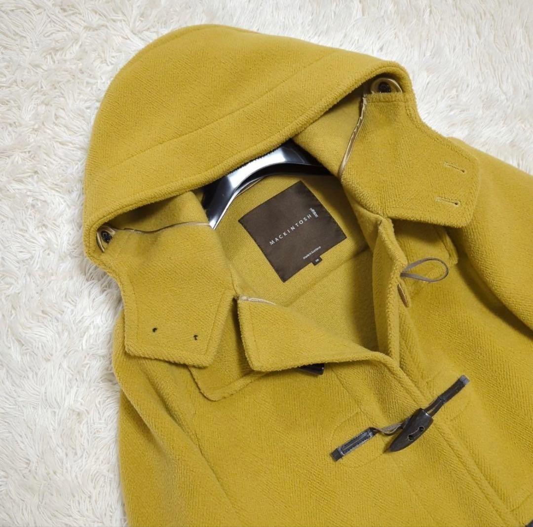 美品✨マッキントッシュ ダッフルコート イエロー 34 英国製 希少カラー
