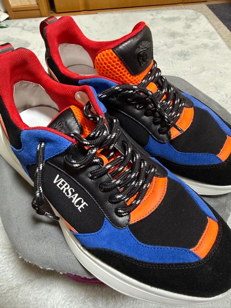 さ*な様 VERSACE カラーブロック スニーカー42 美品