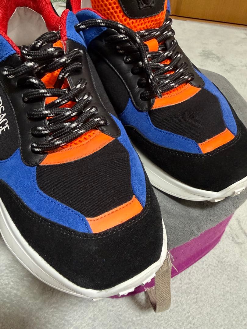 さ*な様 VERSACE カラーブロック スニーカー42 美品