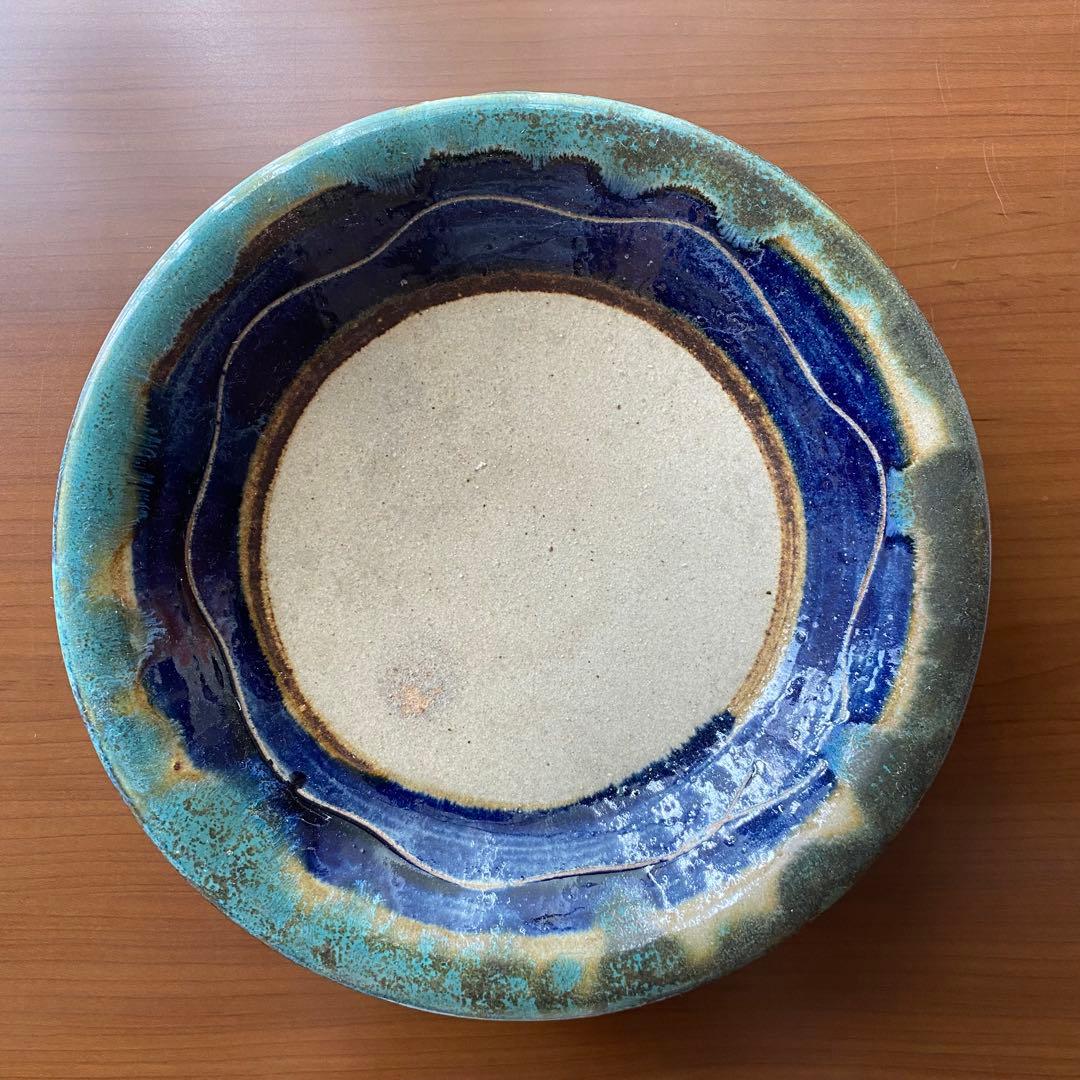 【読谷山焼北窯 】　やちむんの里　鉢　大皿　25cm