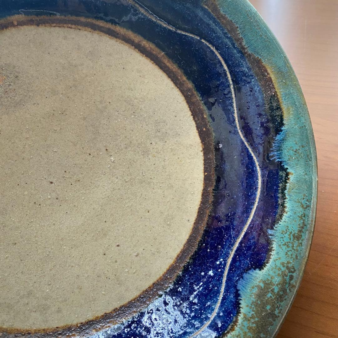 【読谷山焼北窯 】　やちむんの里　鉢　大皿　25cm