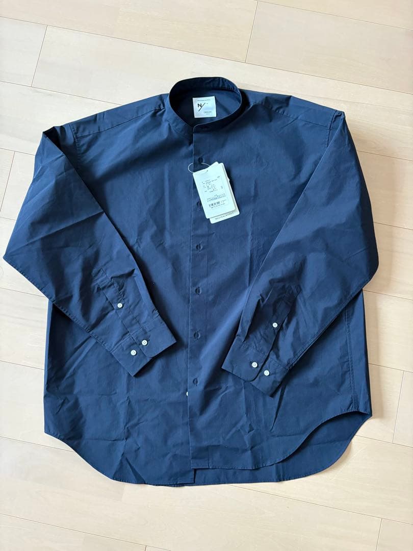 ニュートラルワークス ロングスリーブスマートブロード ビッグシャツ ネイビー M