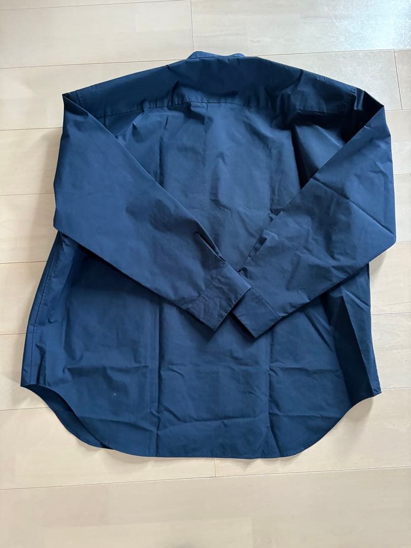 ニュートラルワークス ロングスリーブスマートブロード ビッグシャツ ネイビー M