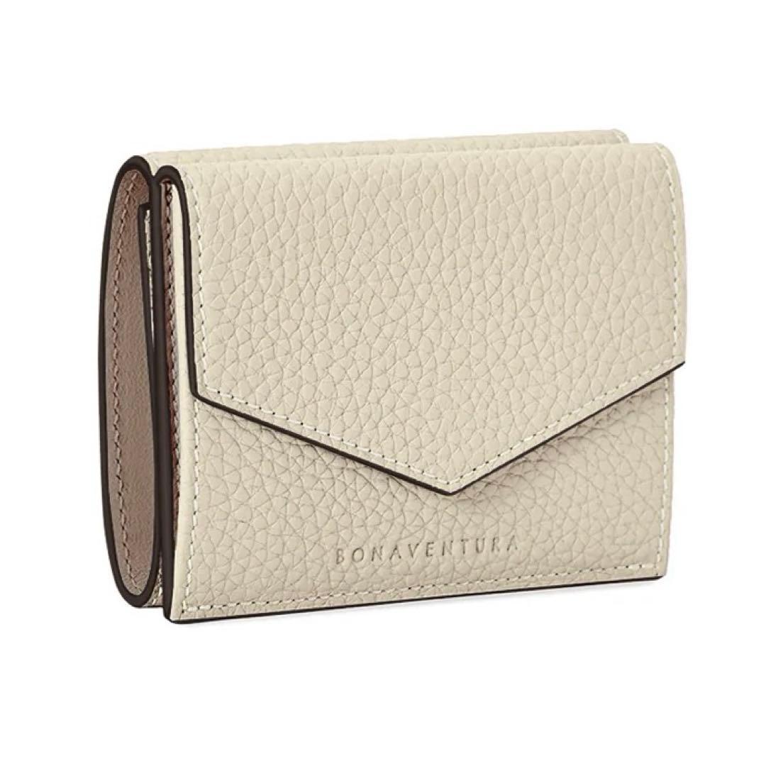ボナベンチュラ スモール ウォレット シュリンク アイボリー × エトープ 財布
