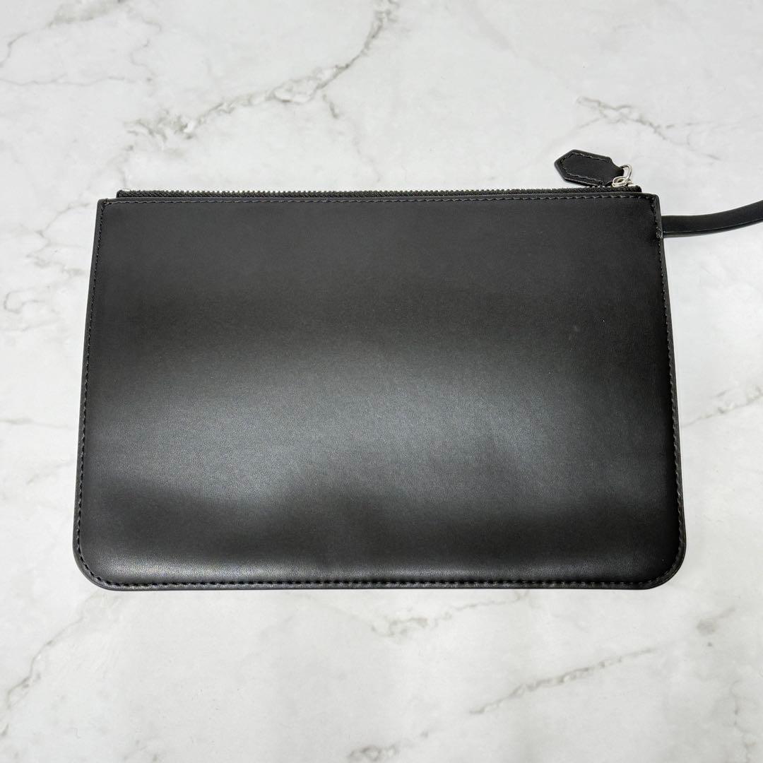 【美品】 EMPORIO ARMANI プリント ロゴ ポーチ付き トートバッグ