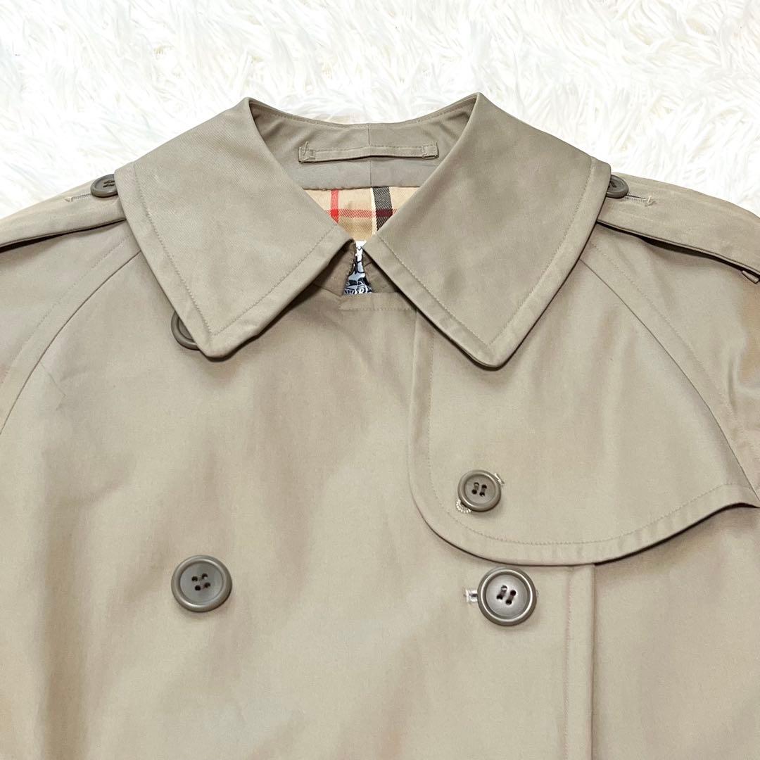 美品✨️バーバリーズ トレンチコート ギャバジン生地 カーキ ノバチェック M