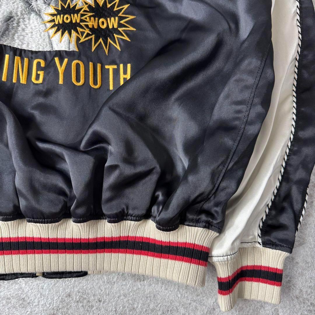 未使用級 ヒステリックグラマー FLAMING YOUTH刺繍 スカジャン M