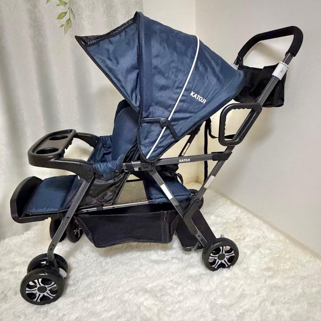 【美品】 KATOJI カトージ 二人でゴー 2人乗りベビーカー