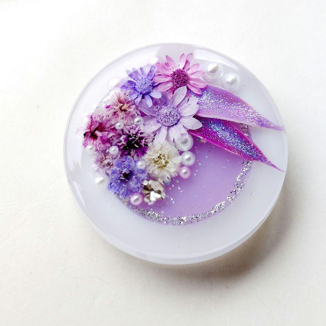 【1612】レジン　ヘアゴム　ポニーフック　ブロ―チ　ハンドメイド