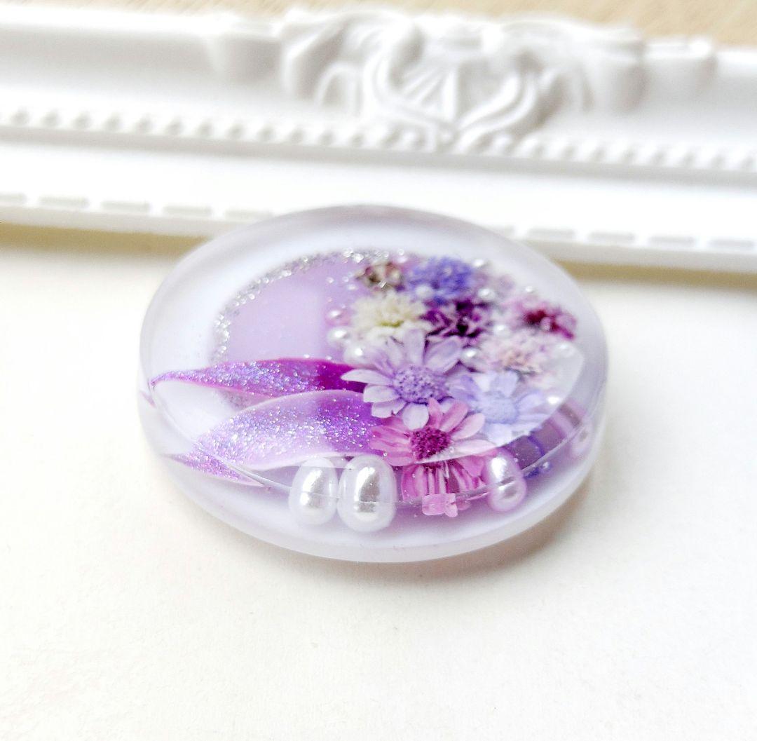 【1612】レジン　ヘアゴム　ポニーフック　ブロ―チ　ハンドメイド