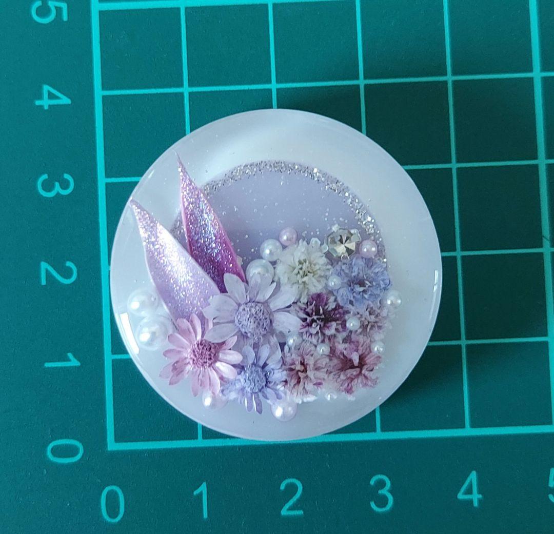【1612】レジン　ヘアゴム　ポニーフック　ブロ―チ　ハンドメイド