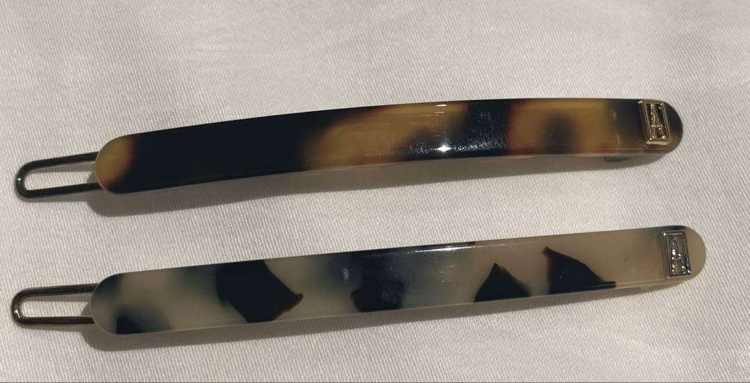 【新品未使用】ALEXANDRE DE PARIS べっこう柄ヘアピン2本セット