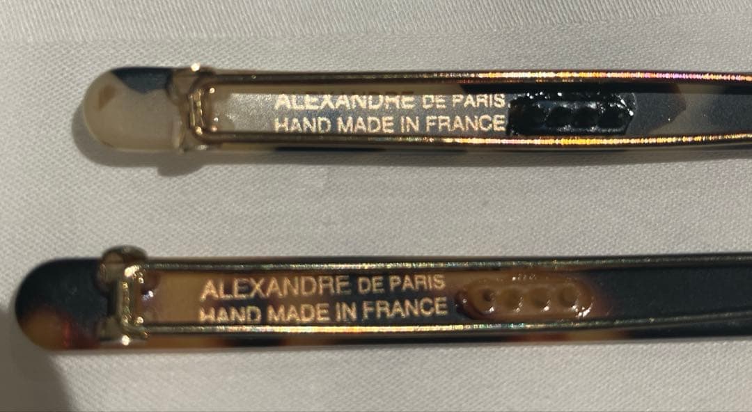 【新品未使用】ALEXANDRE DE PARIS べっこう柄ヘアピン2本セット