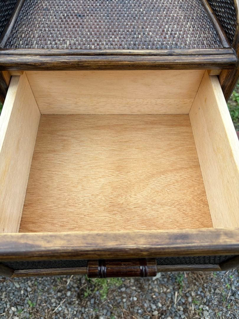 kazama カザマ　籐製　ラタンチェスト4段　チェスト　ビンテージ　昭和レトロ