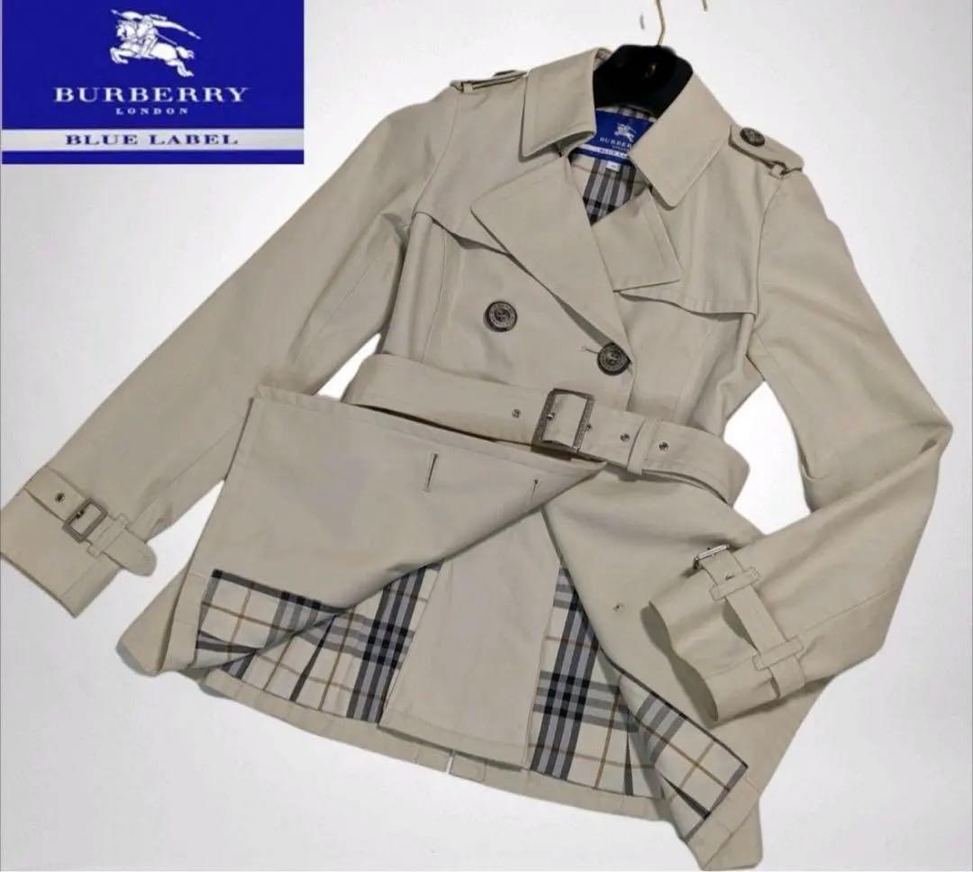 バーバリーブルーレーベル　トレンチコート　ノバチェック