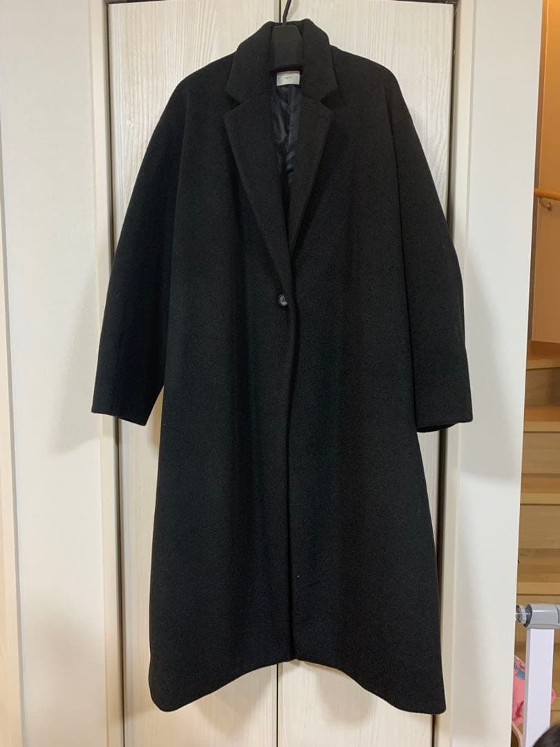 ungridルーズシルエットチェスターコート　ブラック