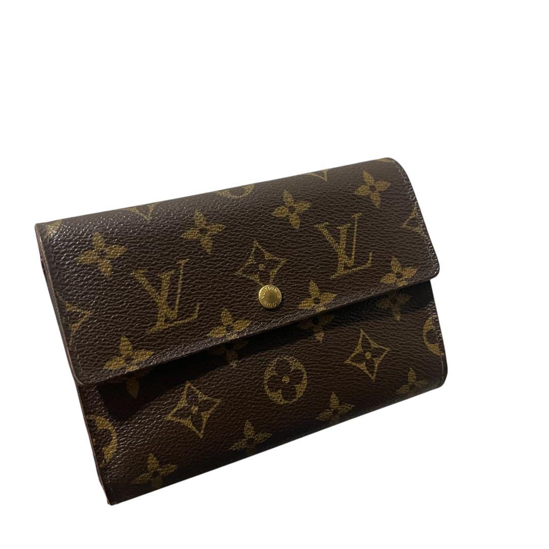 ルイヴィトン　三つ折り財布　モノグラム　ポルト トレゾール エテュイ パピエ