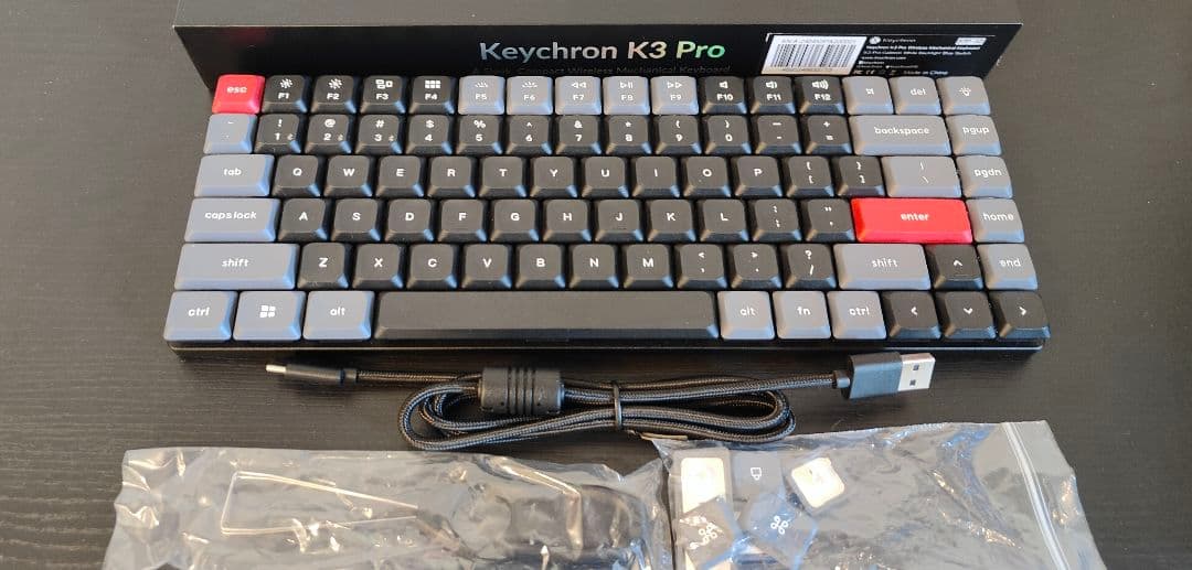 【オマケあり】Keychron K3 Pro US配列 青軸