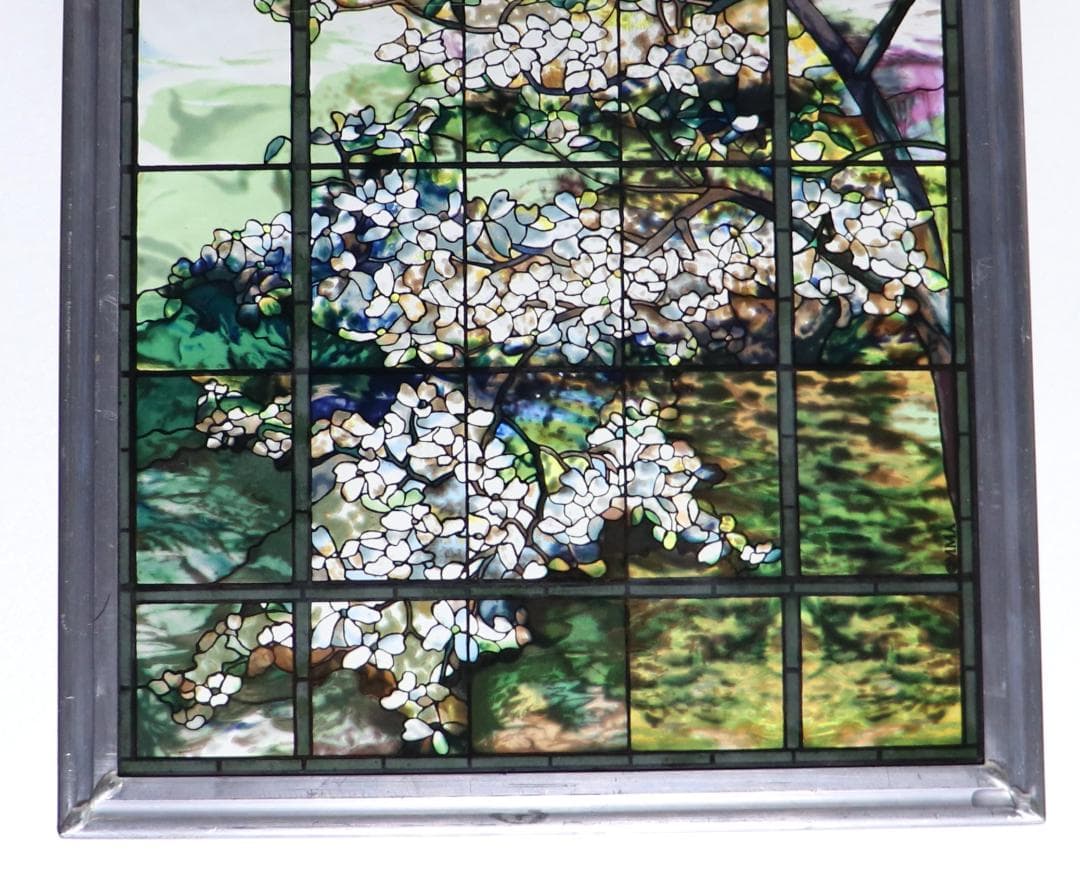 ティファニー ヴィンテージステンドグラス メトロポリタン美術館 大型 ハナミズキ