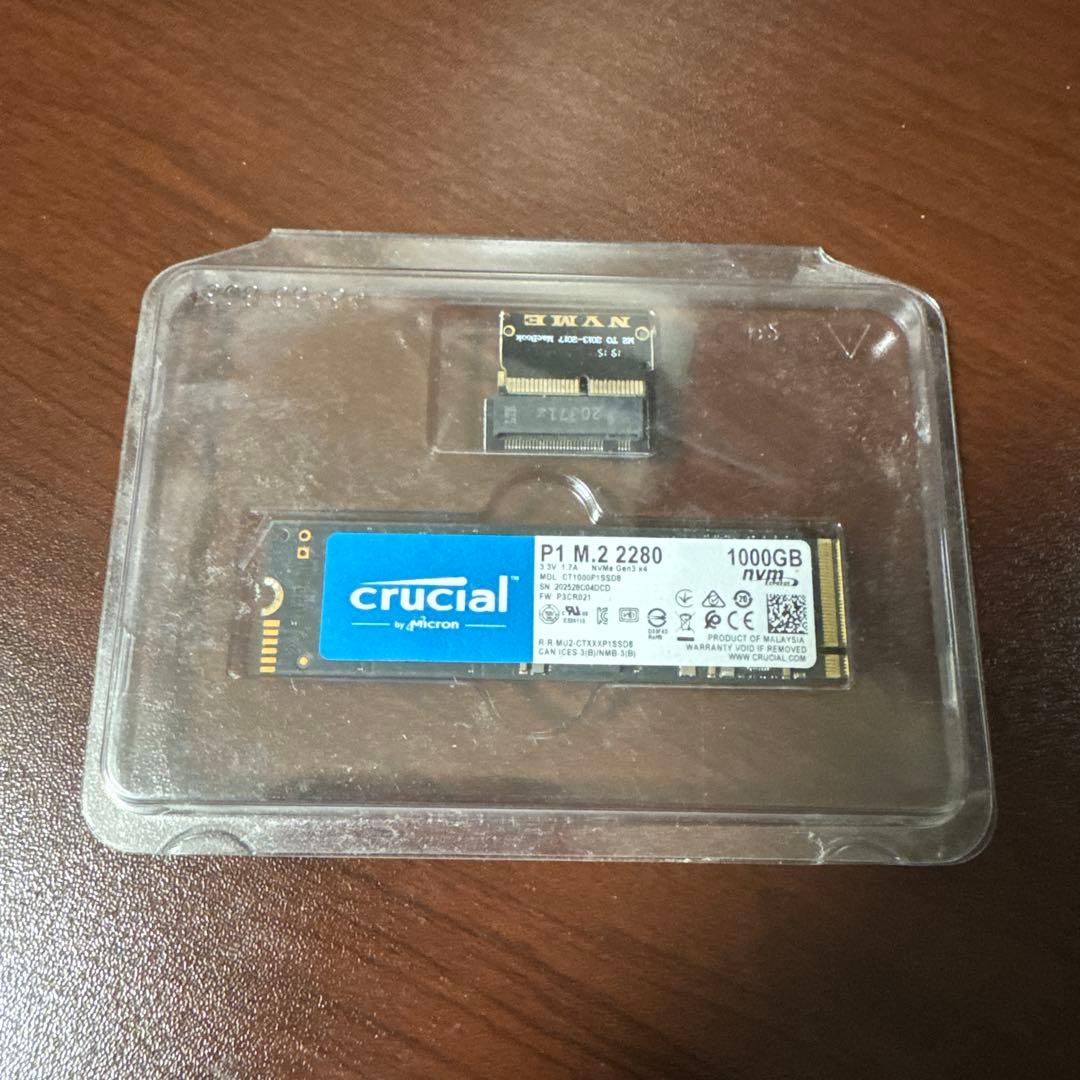 crucial SSD 1TB MacBook変換アダプタ付き