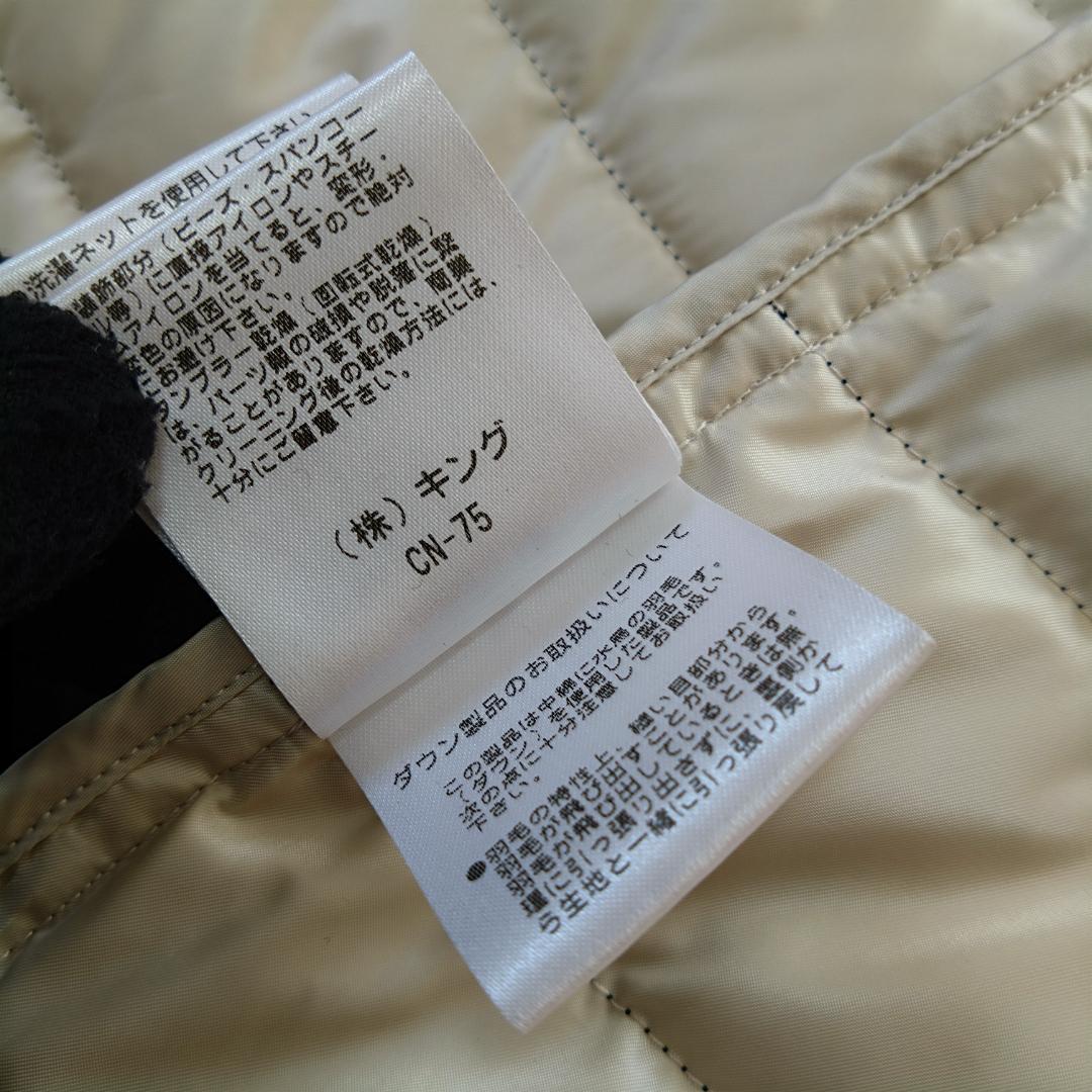 オースチンリード フード付きダウンコート　L40　ビジュー装飾つき　黒　白　現行