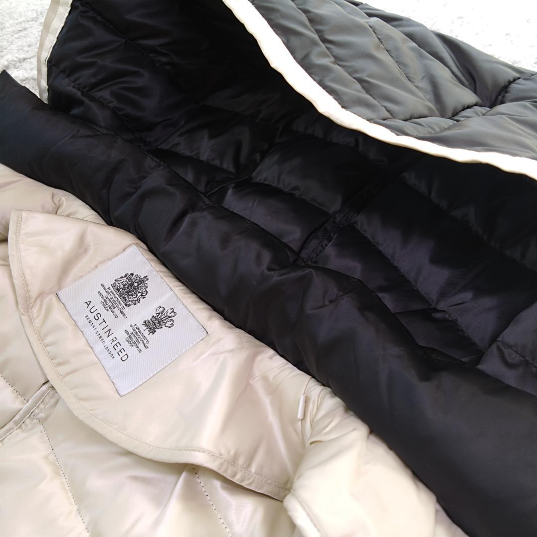 オースチンリード フード付きダウンコート　L40　ビジュー装飾つき　黒　白　現行