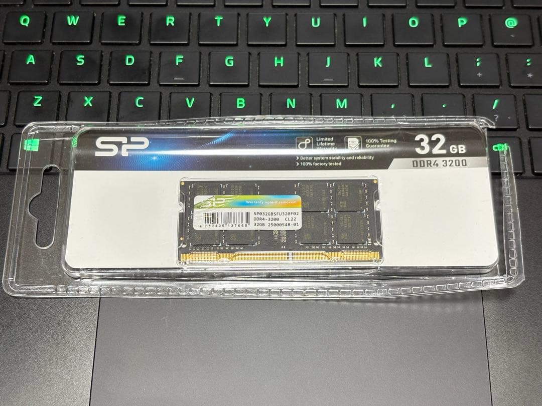 SP シリコンパワー SO-DIMM 32GB DDR4 3200MHz 1枚