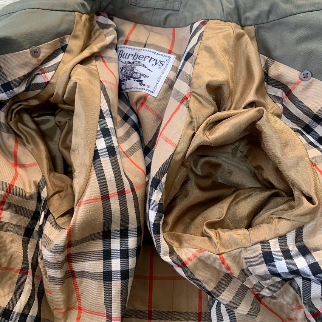 【玉蟲色/112cm丈(背面120cm)】バーバリー トレンチコート D環