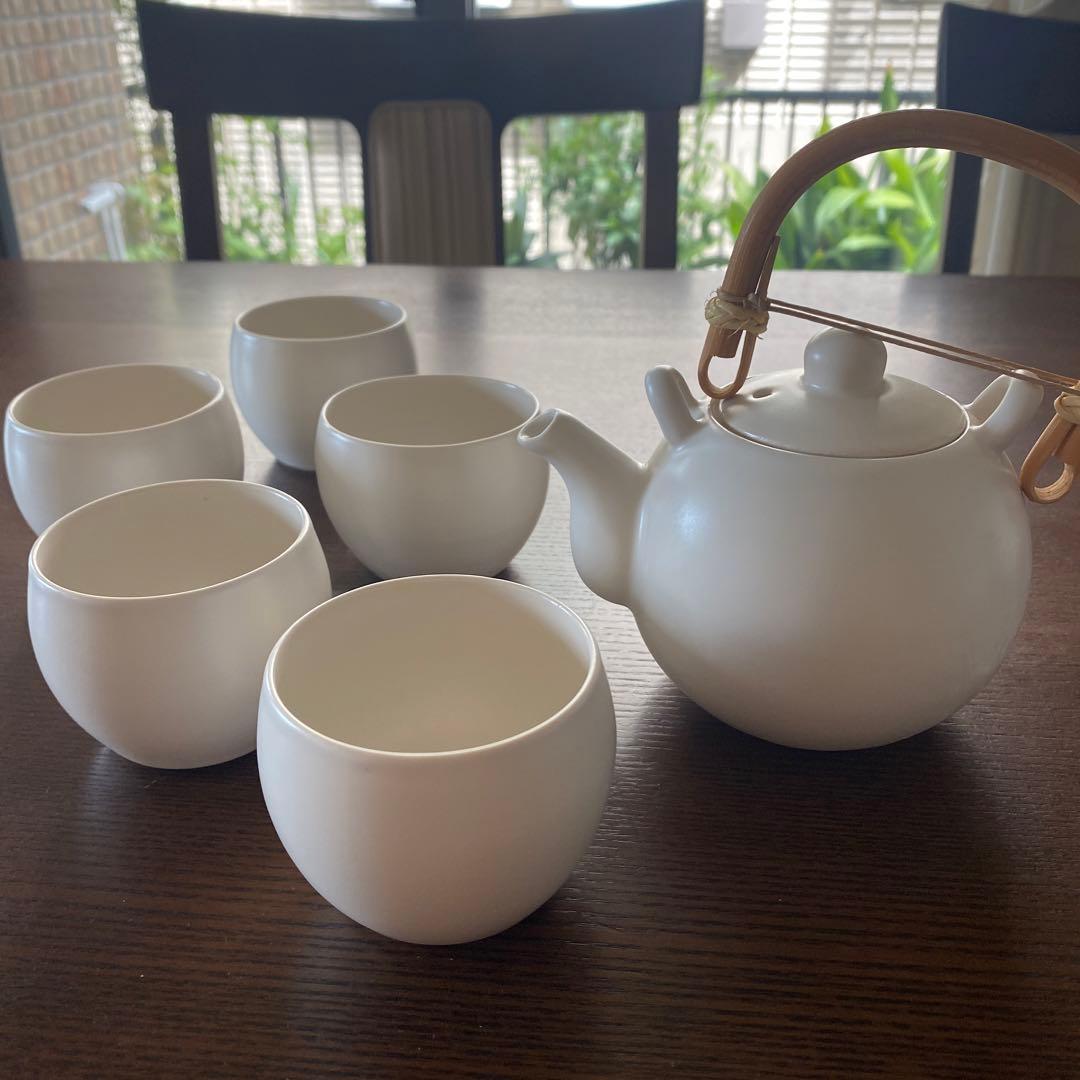 【山田光　ご本人】急須＆湯呑み（5客）セット