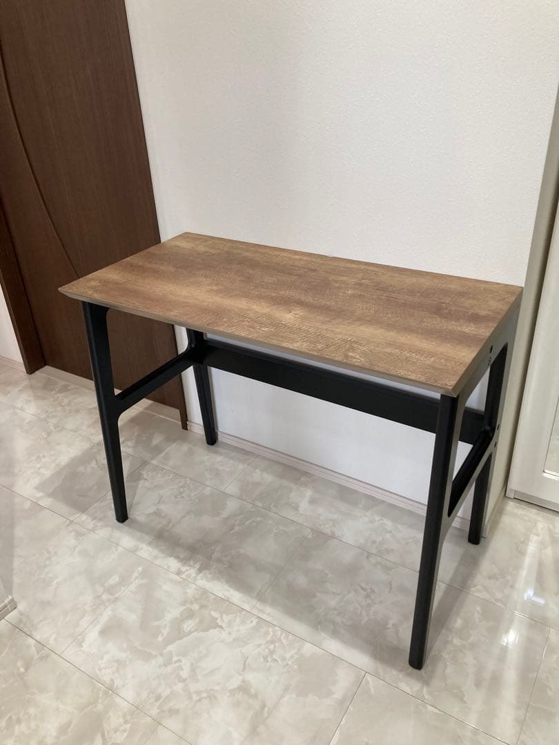 【未使用品】デスク　サイドテーブル　ブラウン&ブラック